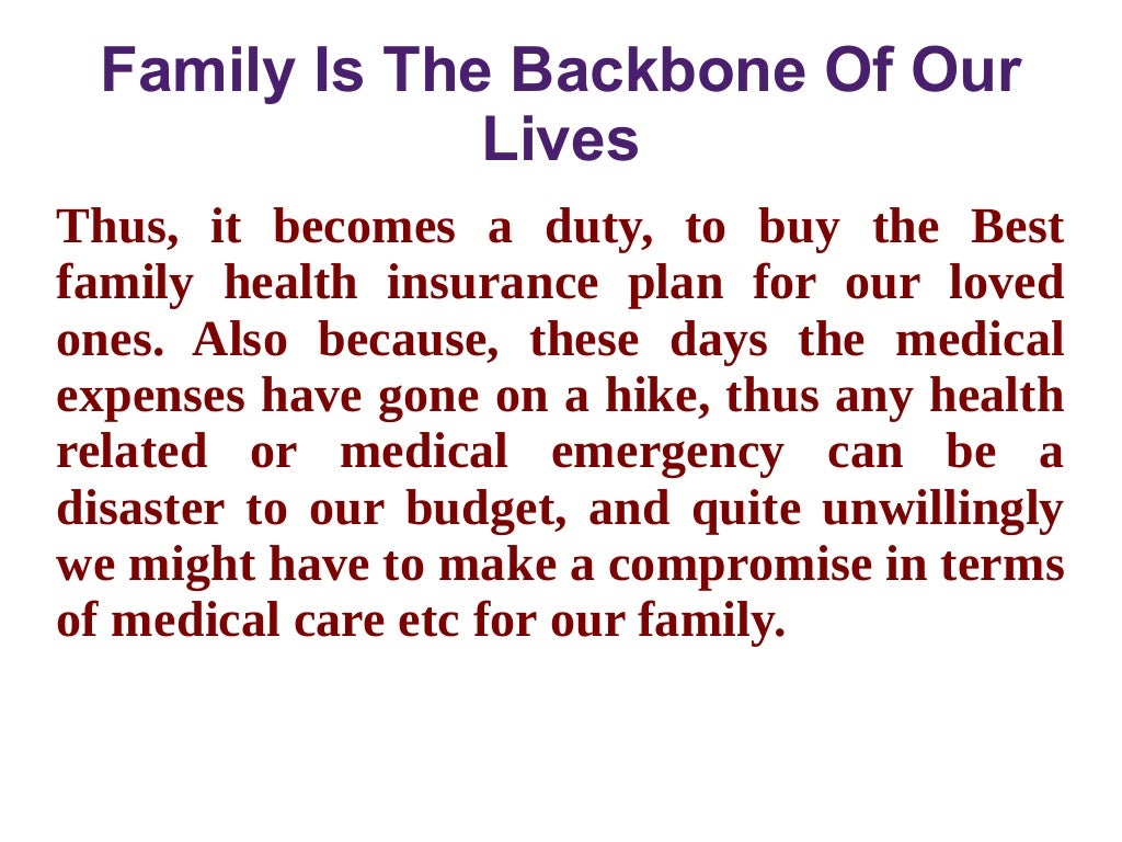 Family is the backbone of our lives