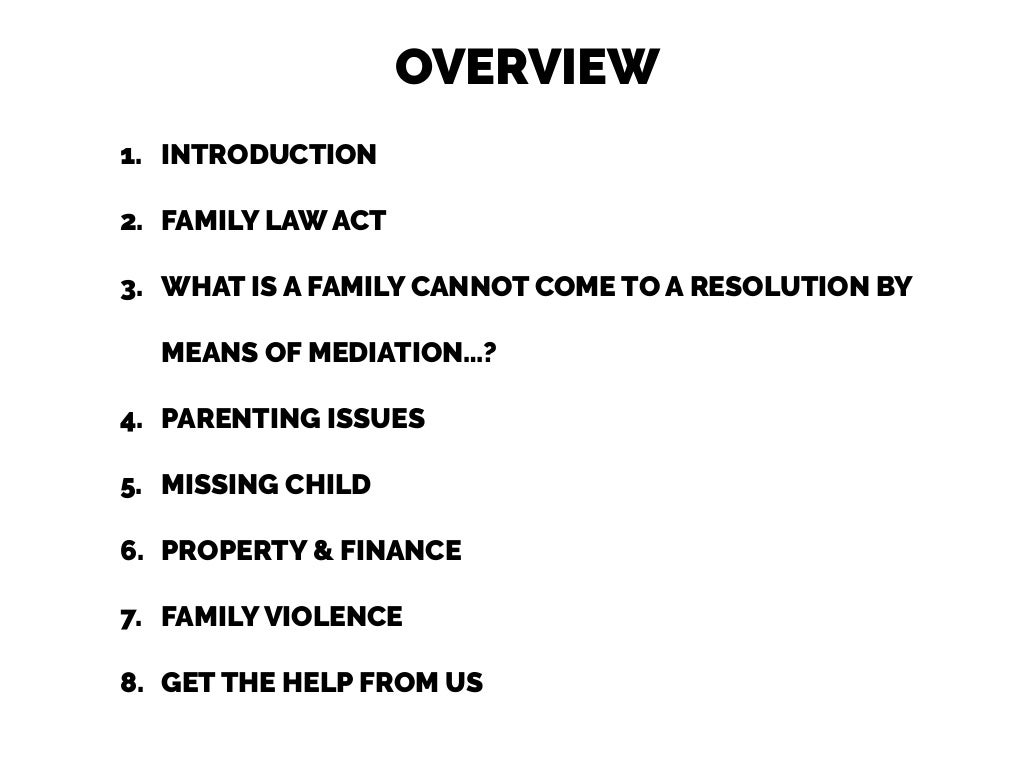 family law presentation topics