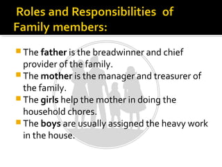 Family Members Roles And Responsilities