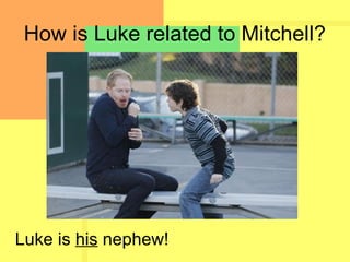 How is Luke related to Mitchell?
Luke is his nephew!
 