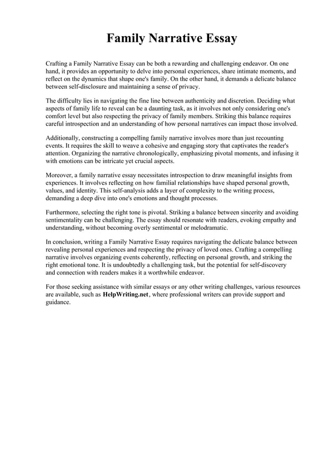 family-narrative-essay-pdf