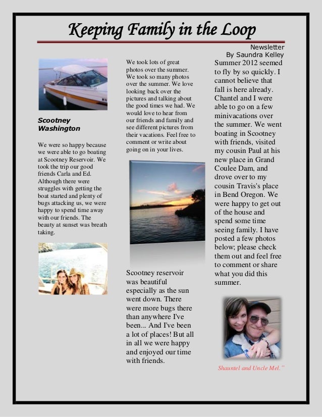 family newsletter