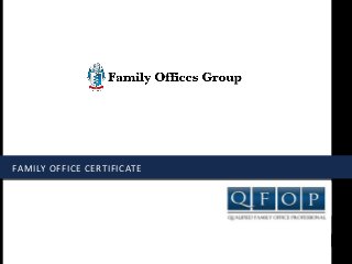 FAMILY OFFICE CERTIFICATE

 