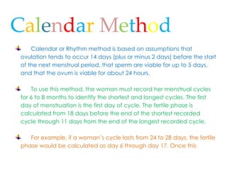 Calendar Method<br />,[object Object]