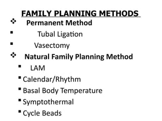 Comprehensive Overview of Reproductive Health and Family Planning ...
