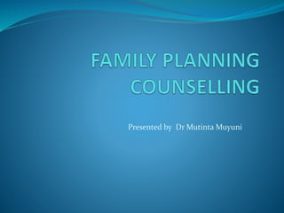 Presented by Dr Mutinta Muyuni
 