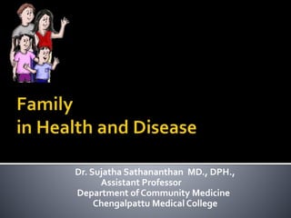 Dr. Sujatha Sathananthan MD., DPH.,
Assistant Professor
Department of Community Medicine
Chengalpattu Medical College
 