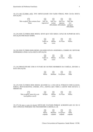 Family problems questionnaire | PDF