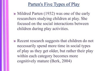 Parten Play Classification FamilyRelationships.ppt