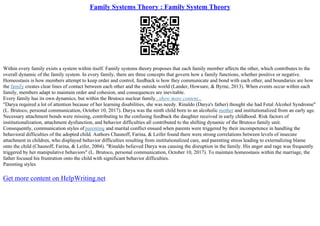 Family Systems Theory | PDF