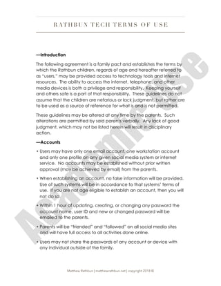 —Introduction
The following agreement is a family pact and establishes the terms by
which the Rathbun children, regards of...