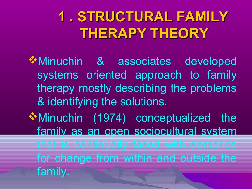 Family therapy theories used in family health care