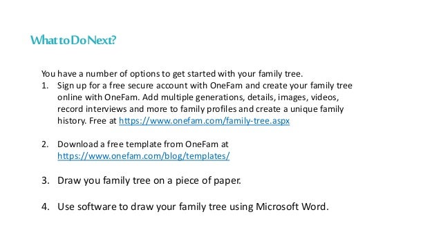 how to make a family tree chart