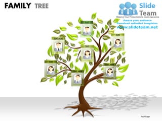 FAMILY TREE
                                             TEXT




                                                                TEXT
                     TEXT HERE


                                             TEXT




              TEXT
                                                    TEXT HERE


                                 TEXT HERE




                                                                       Your Logo
 