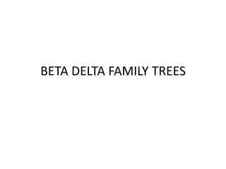 BETA DELTA FAMILY TREES
 