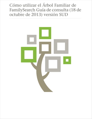 Cómo utilizar el Árbol Familiar de
FamilySearch Guía de consulta (18 de
octubre de 2013) versión SUD
 
