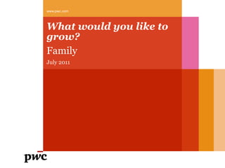 What would you like to grow? Family July 2011 ,[object Object]
