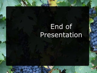 End of
Presentation
 