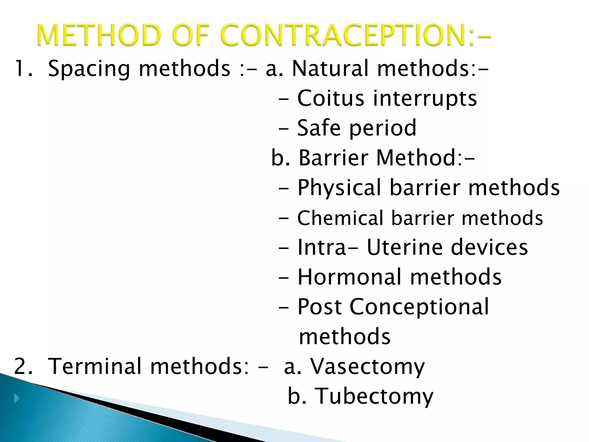 Tubesctomy Methods Family welfare and contraceptive methods | PPTX