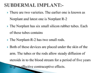Norplant R2 Family welfare and contraceptive methods | PPTX
