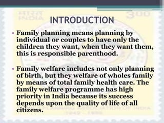 Family welfare programme