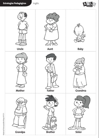 Estrategias Pedagógicas            Inglés




                                    Uncle             Aunt        Baby




                                   Mother             Father    Grandma
Material Fotocopiable/Mayo/Nº 51




                                   Grandpa            Brother   Sister
 