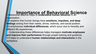 The Importance of Behavioral Science in Modern Administration and ...