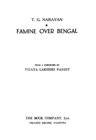 Famine Over Bengal