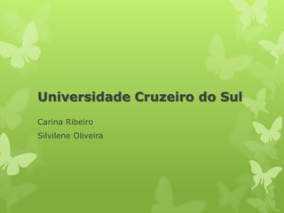 Universidade Cruzeiro do Sul
Carina Ribeiro
Silvilene Oliveira
 
