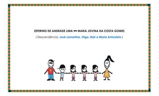 ZEFERINO DE ANDRADE LIMA ♥♥ MARIA JOVINA DA COSTA GOMES

( Descendência: José Lamartine, Olga, Nair e Maria Antonieta )
 