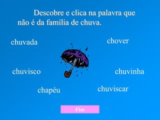 Família de palavras.ppt com exemplos e exercícios interativos. | PPT