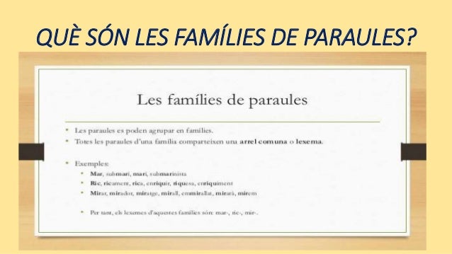 Família de paraules