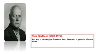 Famous Person and Great Inventors in area of Dairy and Food | PPTX