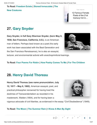 50 america's greatest male and female poets