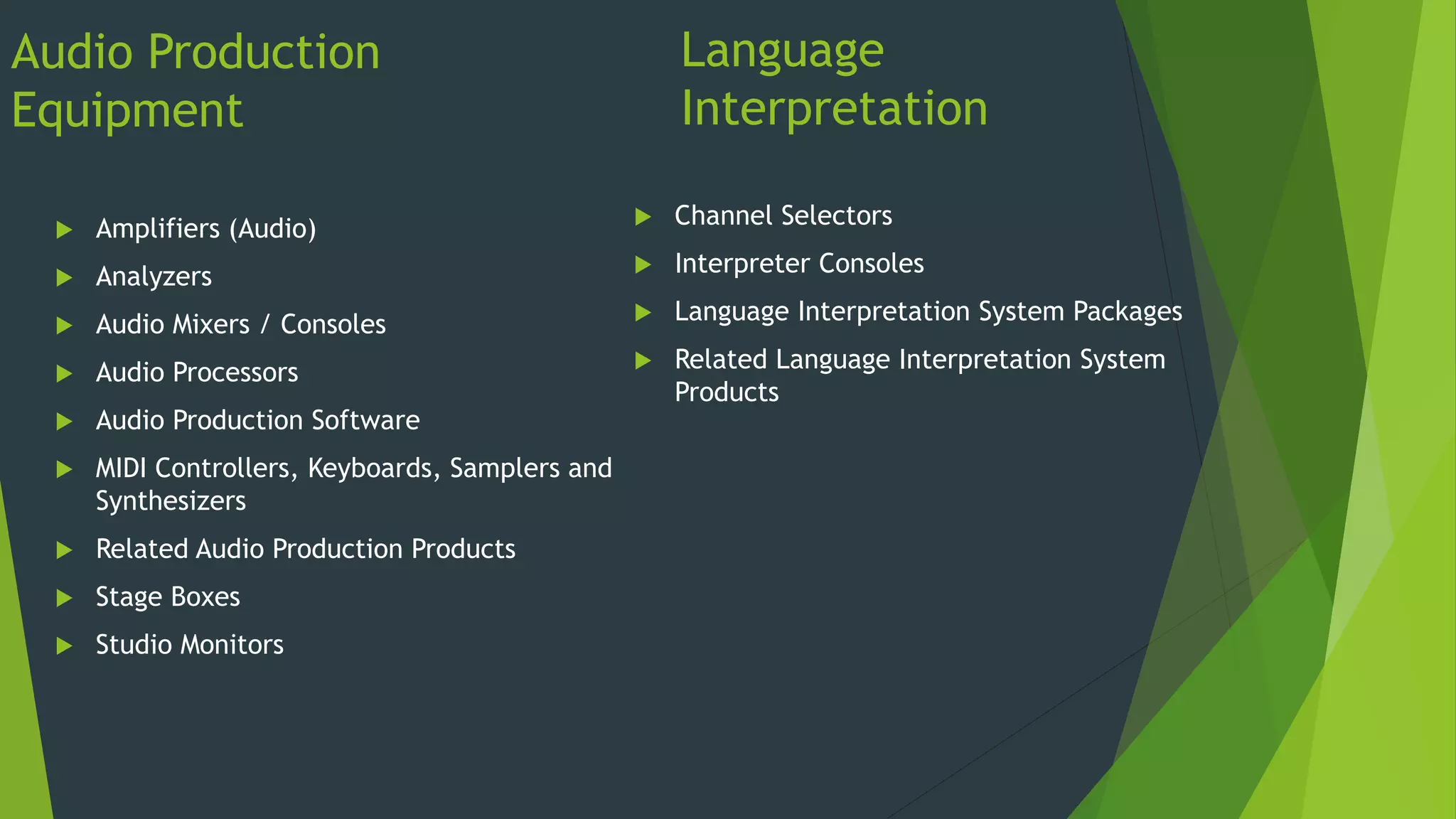 Famous audio visual equipment list | PDF