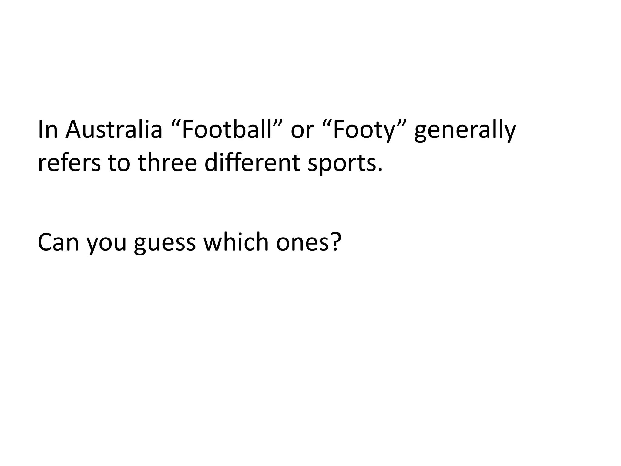 Famous Australian sports | PPT 