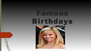 Famous
Birthdays
 