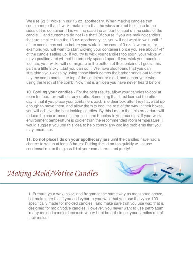 Famous candle making manual