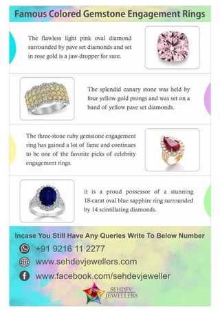 Famous Colored Gemstone Engagement Rings