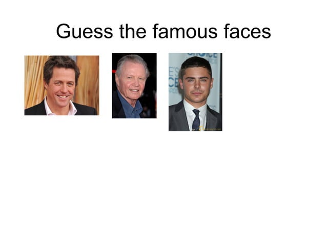 Famous faces quiz2 | PPT