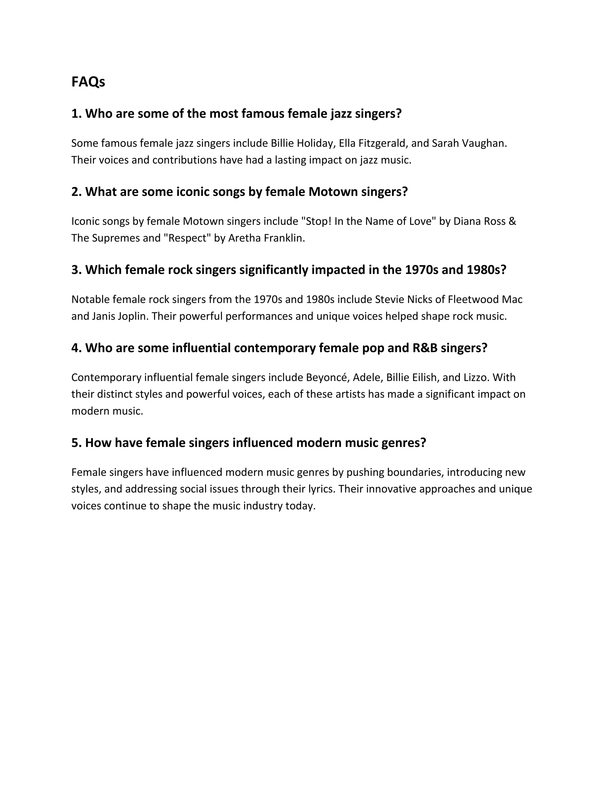 Famous Female Singers: Iconic Voices.pdf