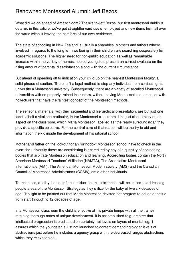 Renowned Montessori Alumni Jeff Bezos