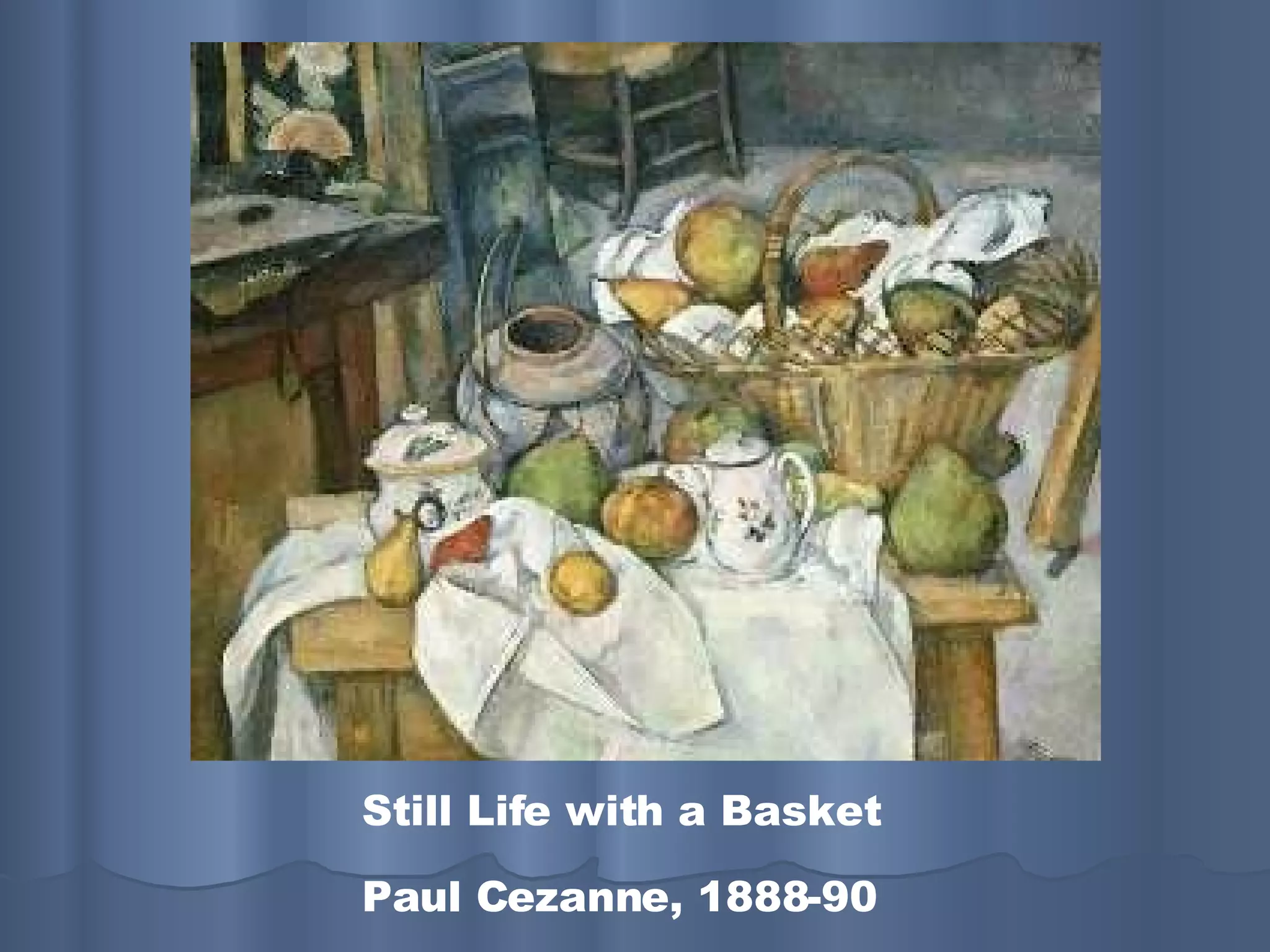 Still Life with a Basket Paul Cezanne, 1888-90