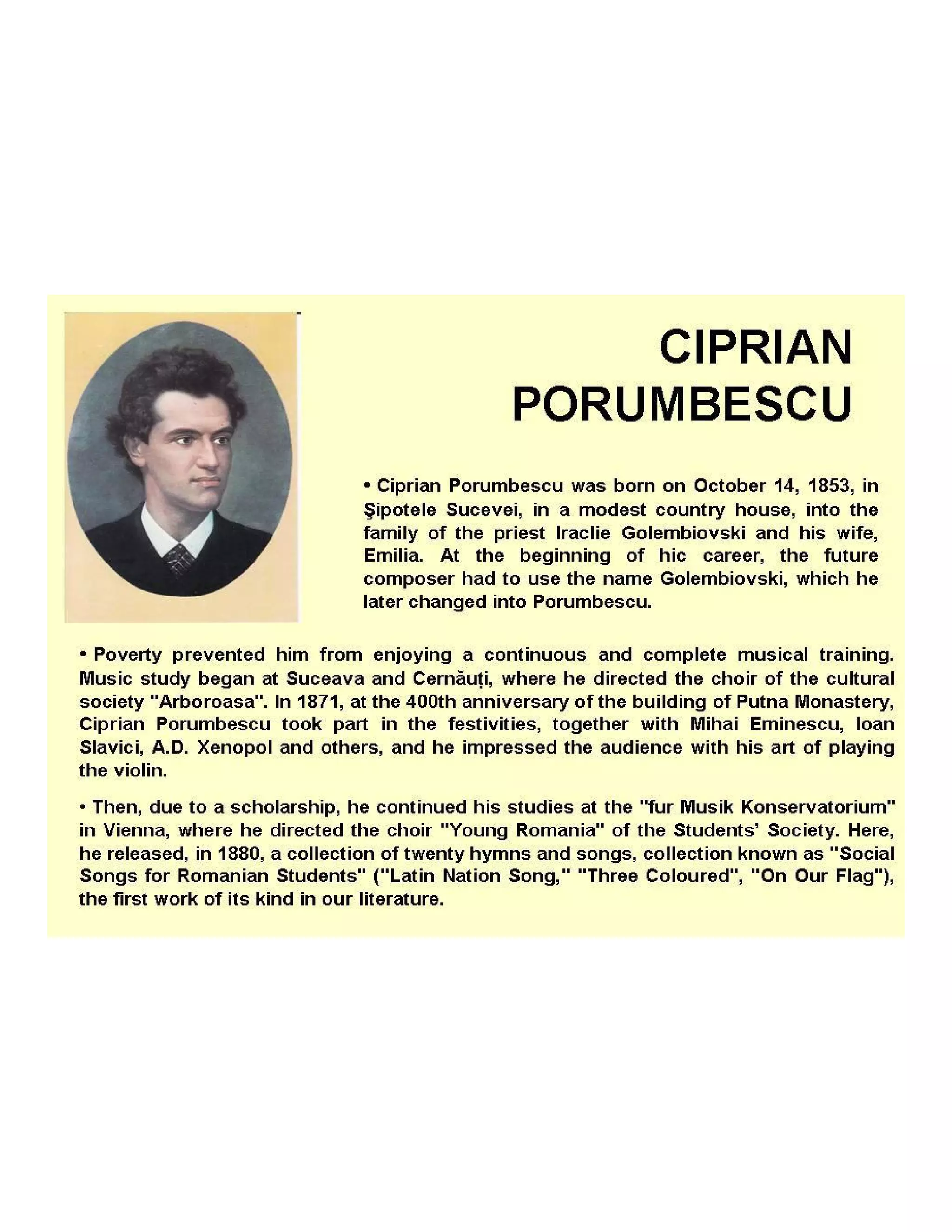 Famous people from the Suceava County - Romania