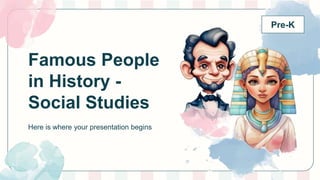 Pre-K
Famous People
in History -
Social Studies
Here is where your presentation begins
 