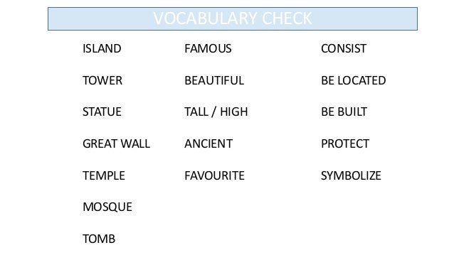 Descriptive Text Quizz Famous places around the world