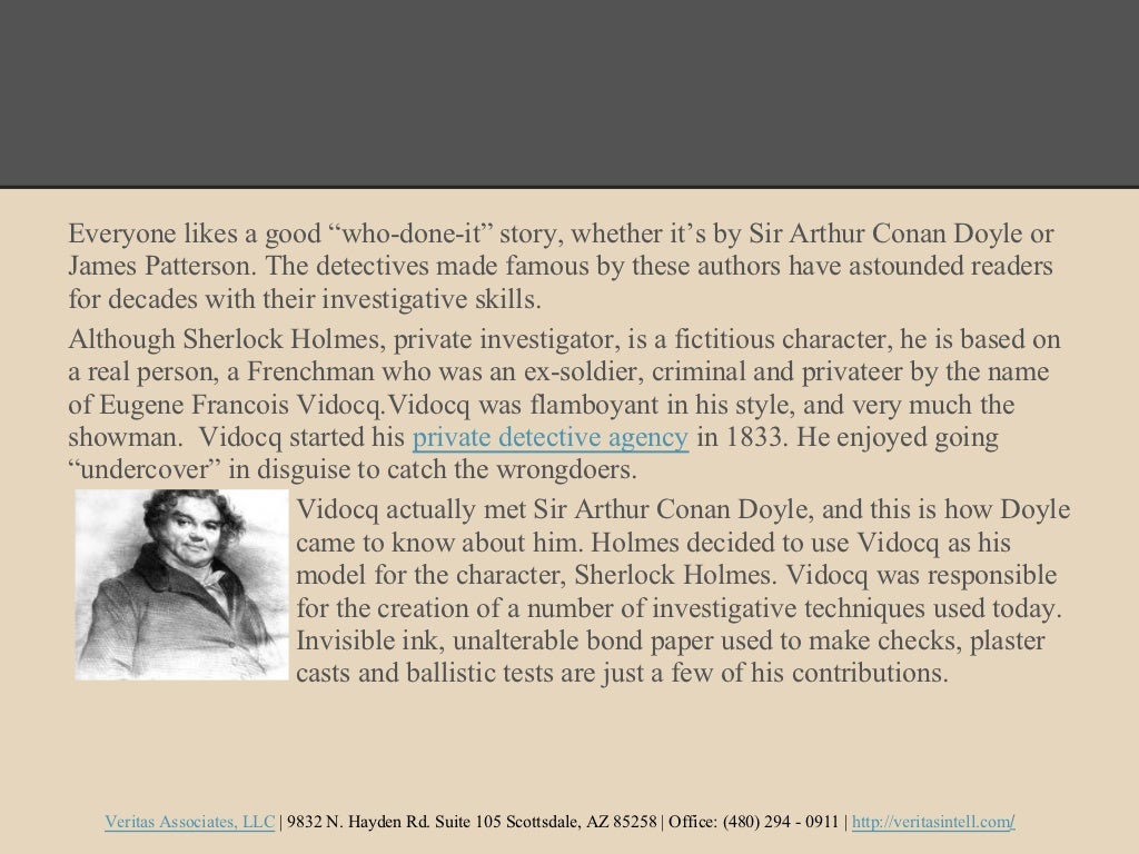 Famous private investigators in history from sherlock holmes to alan