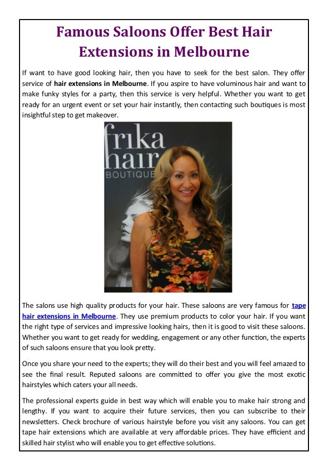 Famous Saloons Offer Best Hair Extensions In Melbourne