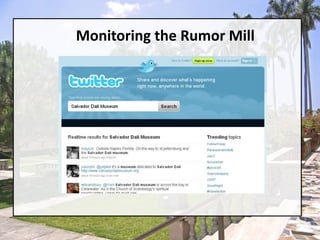 Monitoring the Rumor Mill