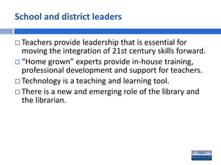 Integrating 21st Century Skills into Teaching and Learning: Preparing ...
